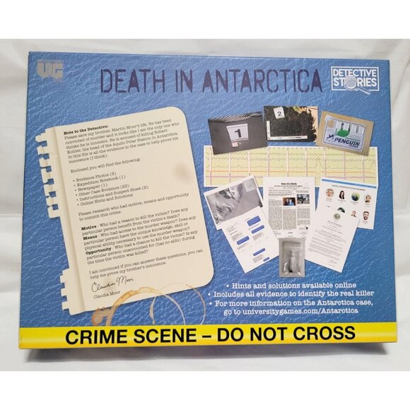Murder Mystery Party Case Files Death In Antarctica Crime Investigation Game New - Picture 7 of 7